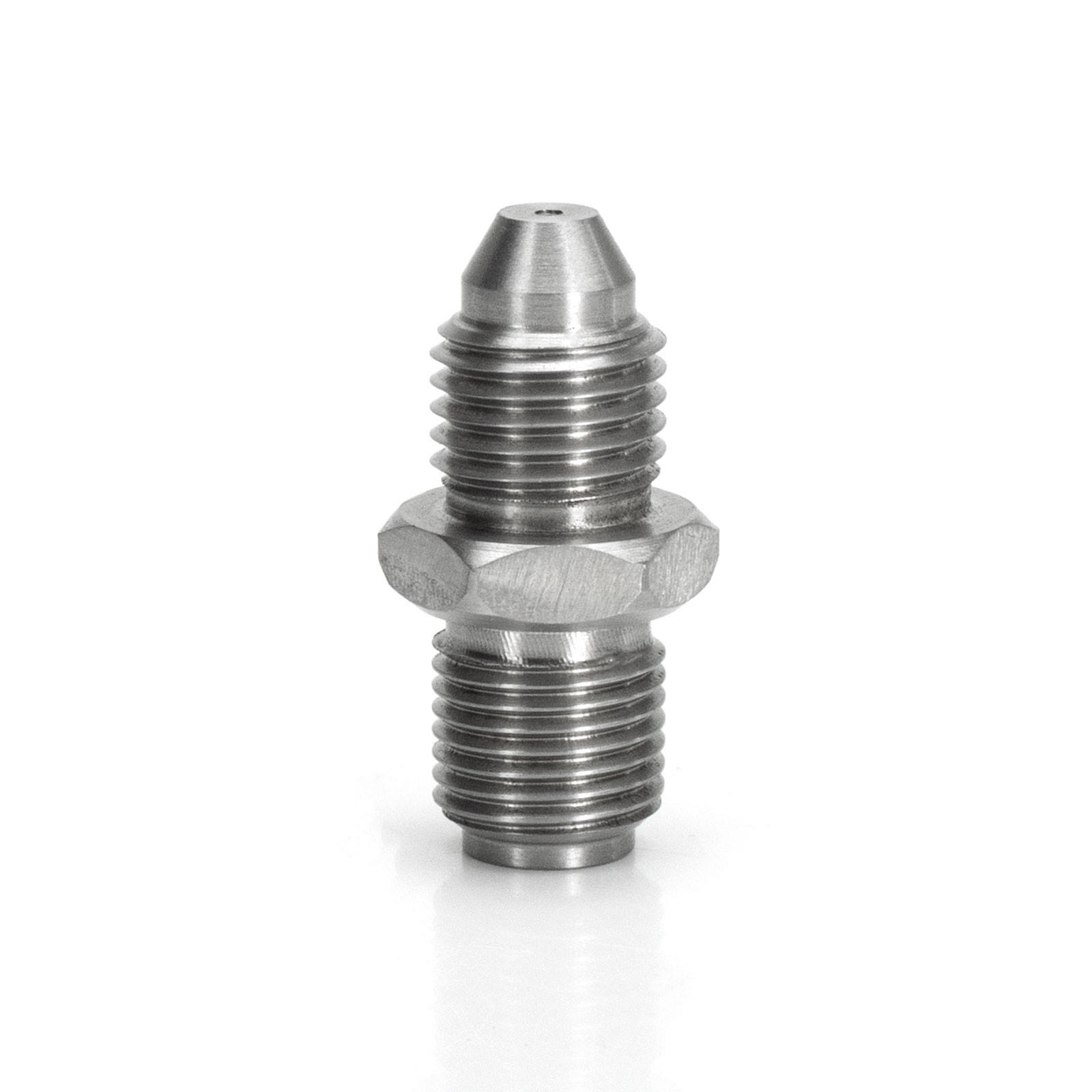 Adaptor Drept HEL Stainless Steel -4 AN Male to 7/16" x 24 Male cu Restricție de 0.7mm pentru Conducte de Alimentare cu Ulei TURBO HEL Performance - imagine 3