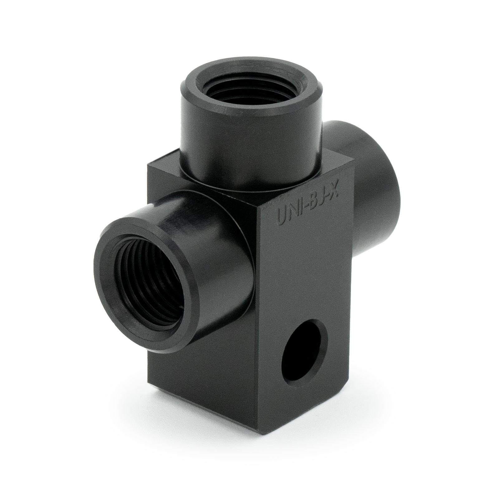 Adaptor T din aluminiu HEL, AN3 (F) cu gaură de montare de 6 mm - Scaune concave HEL Performance