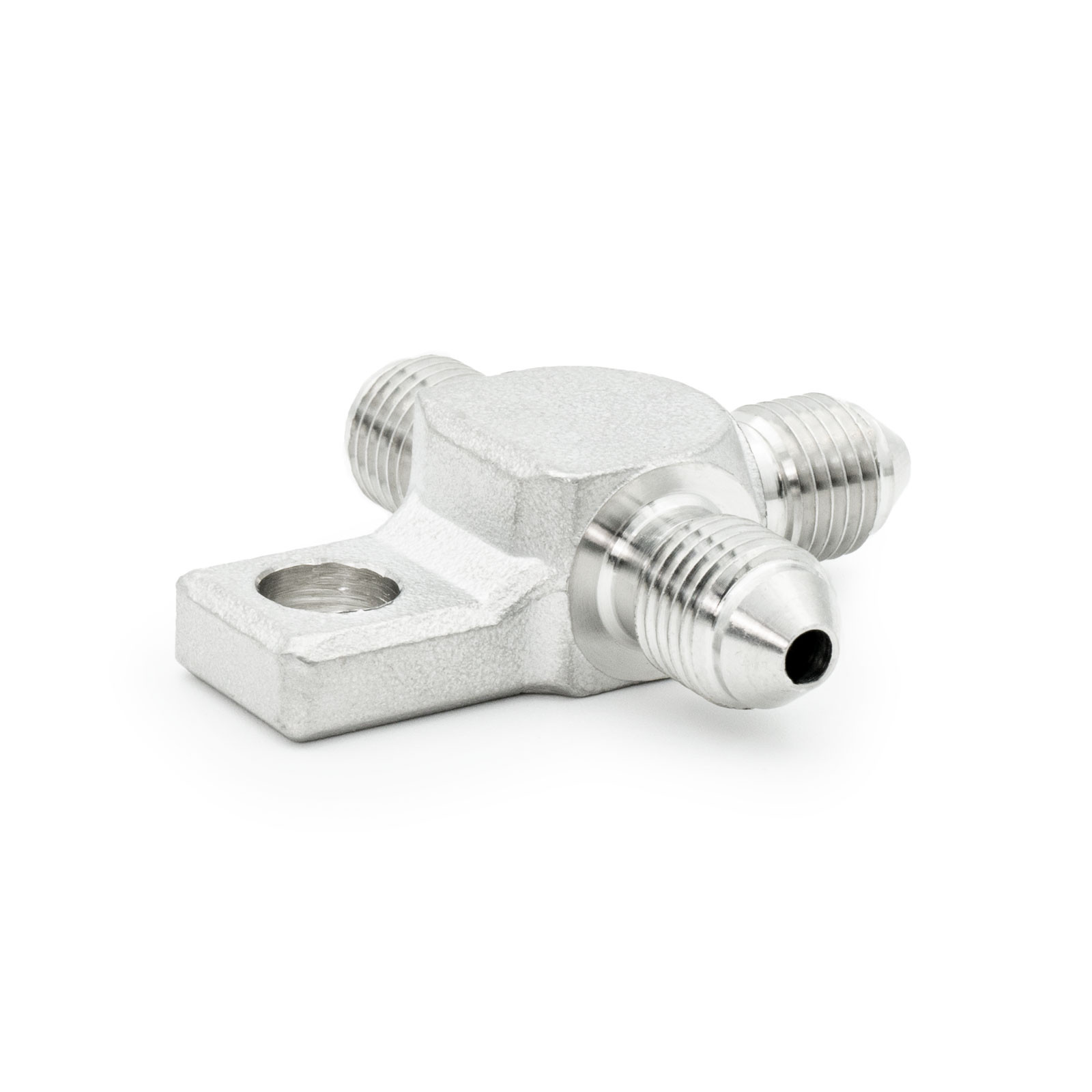 Adaptor T din oțel inoxidabil HEL, AN3 Tată, cu gaură de montare de 7 mm HEL Performance