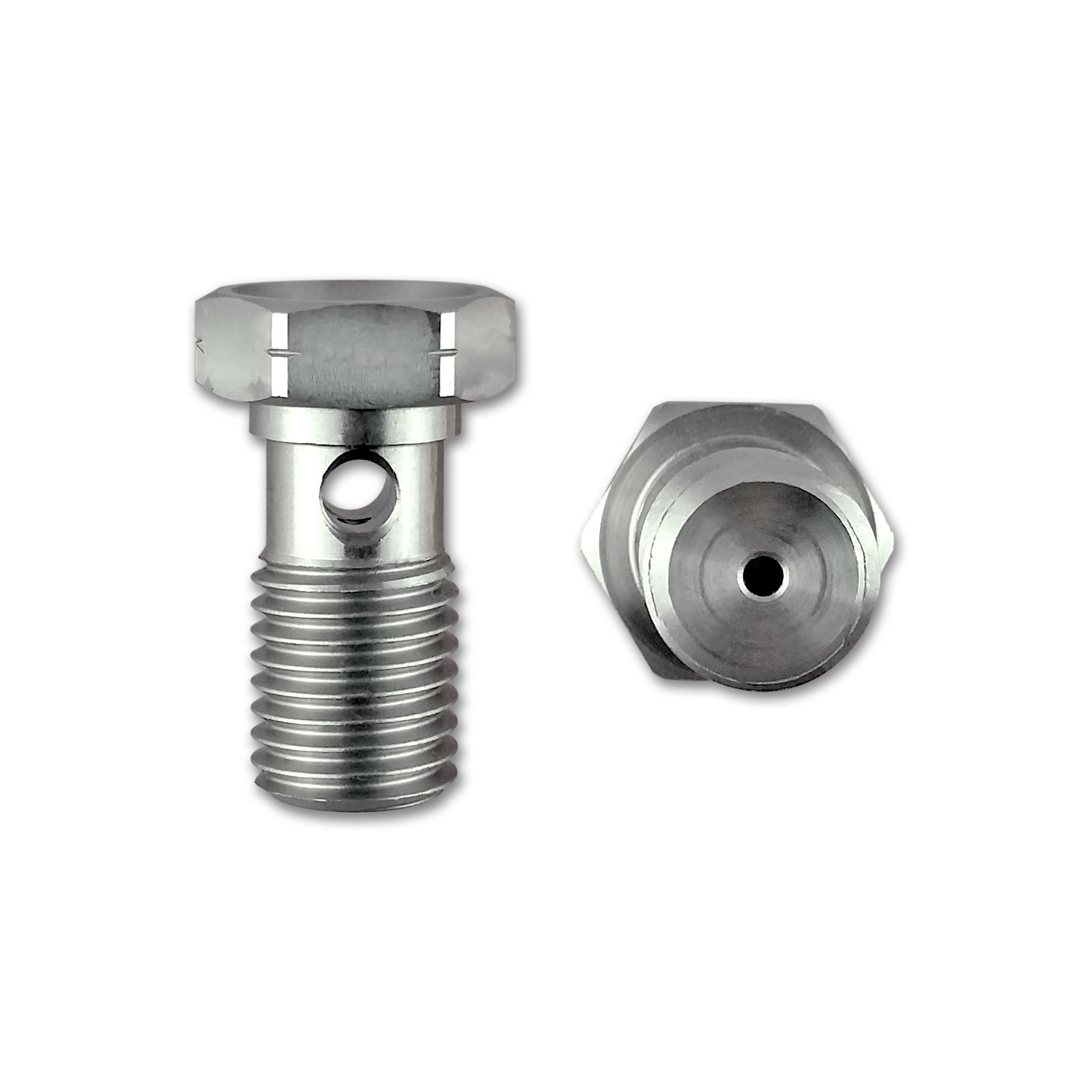 Șurub Banjo HEL din Oțel Inoxidabil M12 x 1.5 cu Restricție de 1.5mm pentru Alimentarea cu Ulei a Turbinelor HEL Performance